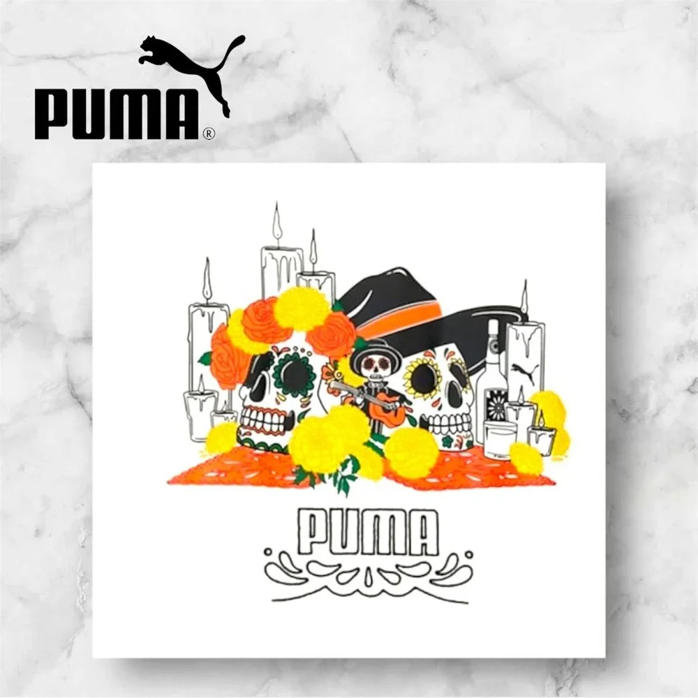 PUMA Classics Limited Edition T-Shirt: Dia de Muertos (White-Medium)